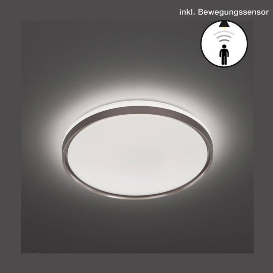 LED-taklampa Jaso BS, Ø 39 cm, brun