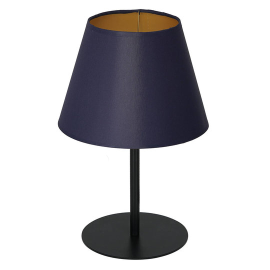Bordslampa Soho, konisk höjd 33 cm blå/guld