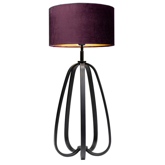 KARE Loop bordslampa med textilskärm, violett