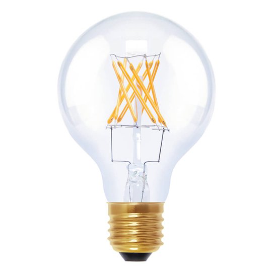 E27 6W 922 LED-Globelampa G95 i kolfiberutseende