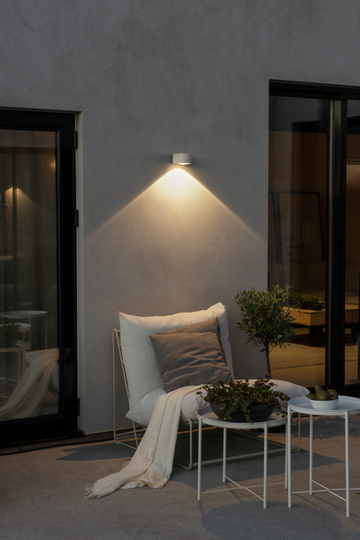 Gela vägglykta ned vit LED (Vit)