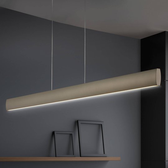 LED-hänglampa Runa, brons, längd 92 cm