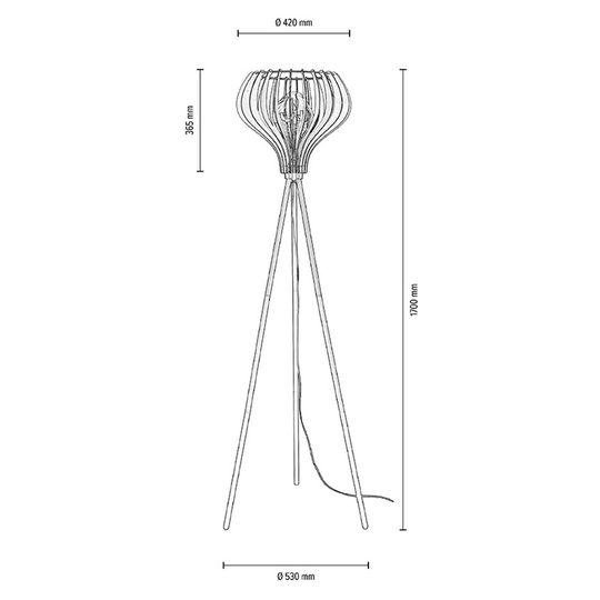 Envolight Faje golvlampa av björkplywood