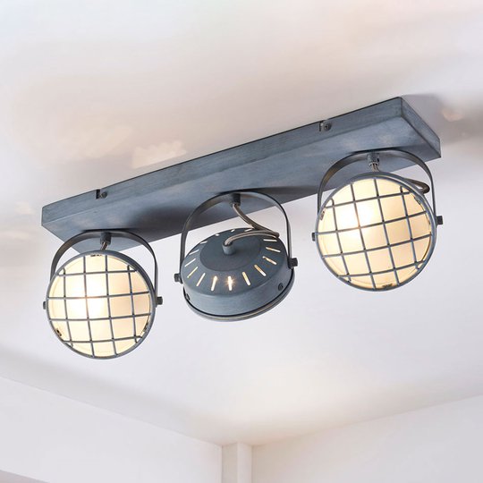 Tamin - grå LED-taklampa i industristil