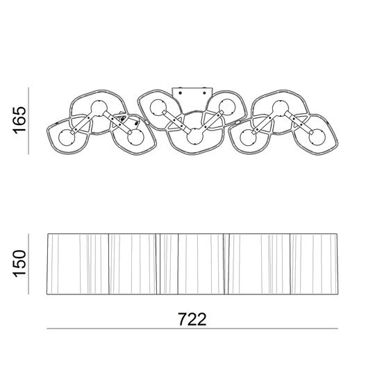 LED-vägglampa Honey 72,2 cm, dimbar