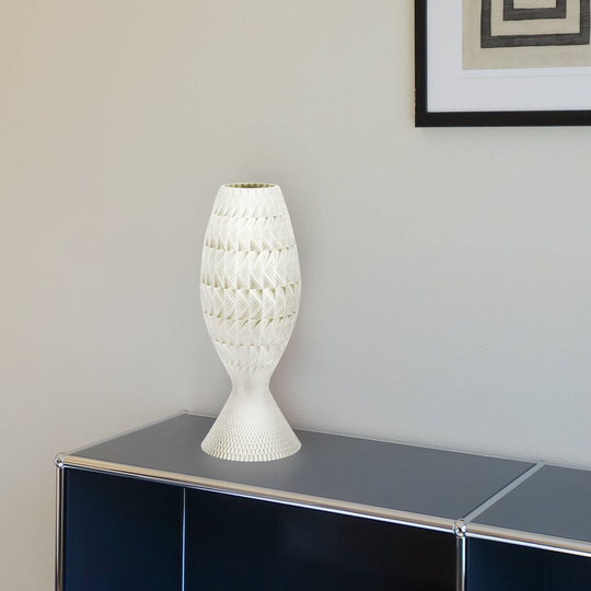 Bordslampa Fraktal av biomaterial, silk, 33 cm