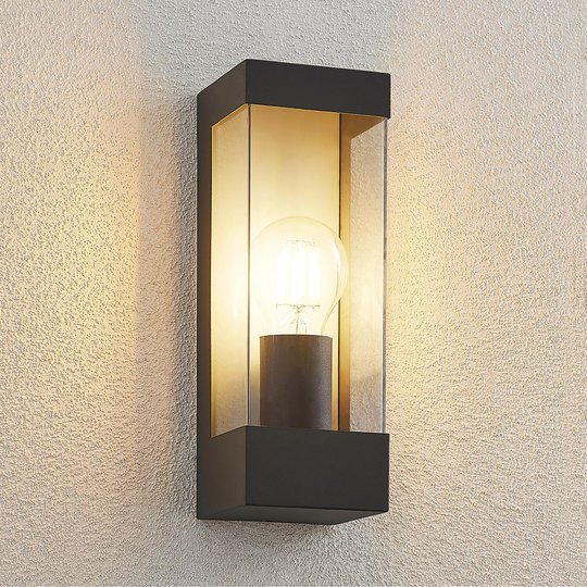 Lindby Tilian utomhusvägglampa, kantig, E27