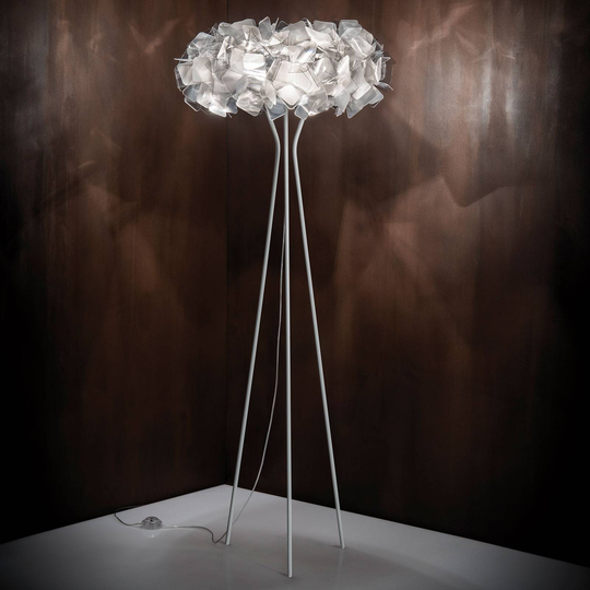 Slamp Clizia golvlampa, trebent, fumé