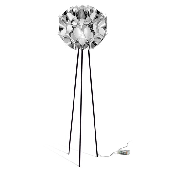 Designer-golvlampa Flora, silver