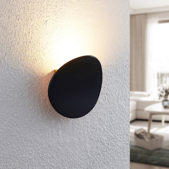 Arcchio Gemmara LED-vägglampa aluminium, svartguld