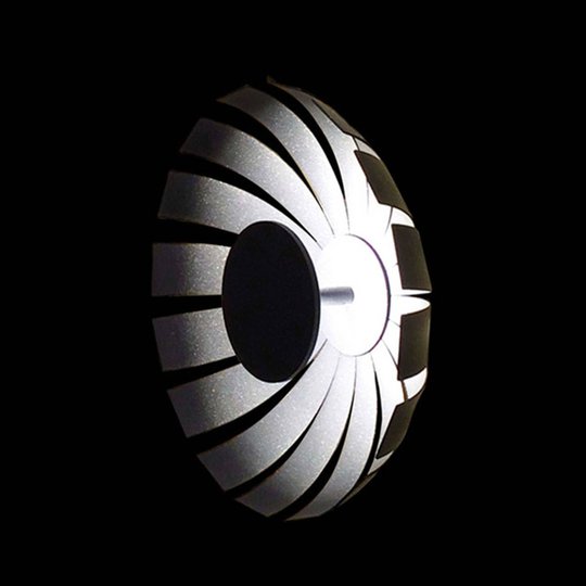 LED-designervägglampa Loto, antracit, 27 cm