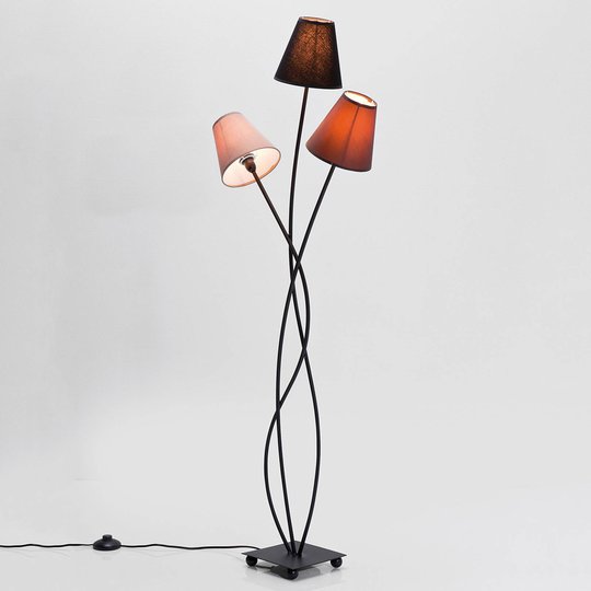 Golvlampa Flexible Mocca Tre, tre ljuskällor