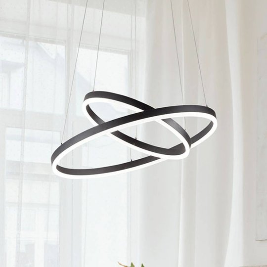 LED-pendellampa Giotto, 2 lampor, svart