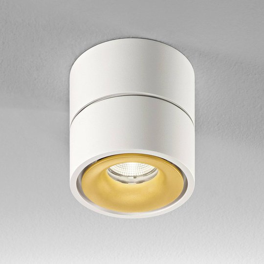 Egger Clippo LED-takspotlight, vit-guld, 3 000 K