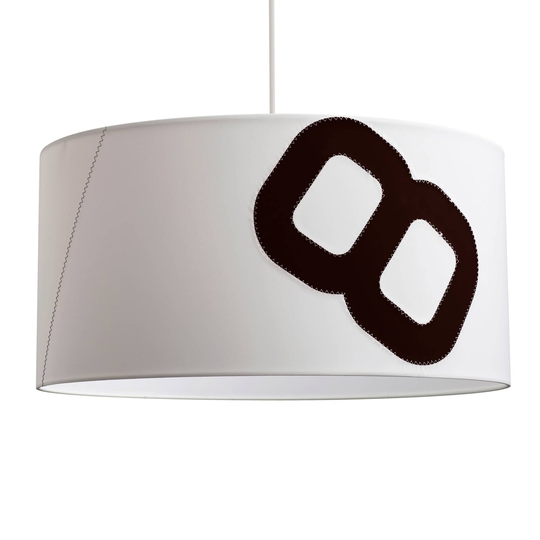 Hänglampa Hemmahamn av segel 60 cm vit/svart