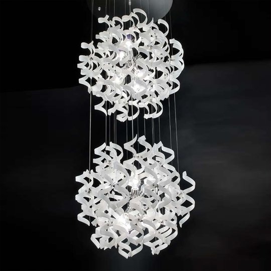 Ovanlig taklampa WHITE Kugel Duo