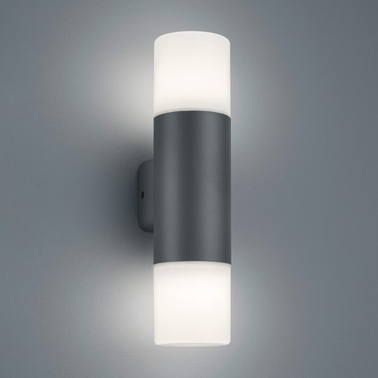 Utomhusvägglampa Hoosic 2 lampor, antracit