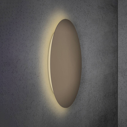Escale Blade LED-vägglampa, brons, Ø 79 cm
