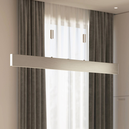 Lucande Oriaki LED-hänglampa, nickel