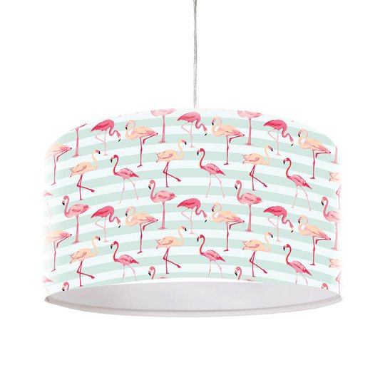 Hänglampa Miami med tryckt flamingomotiv