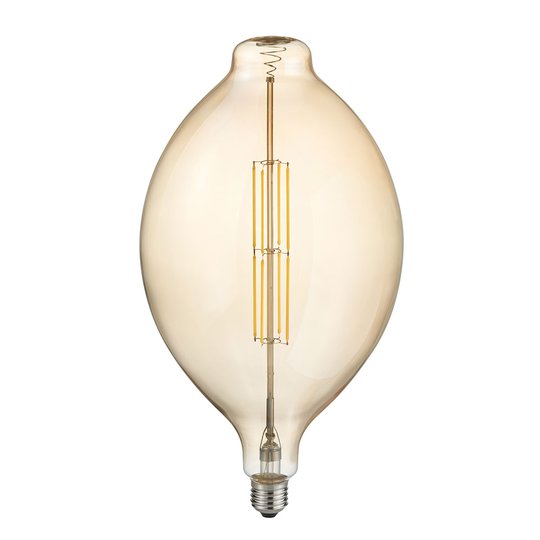 LED-lampa E27 8W 2700K lång form bärnsten