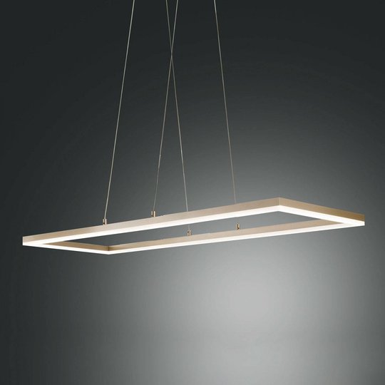LED-pendellampa Bard, 92x32cm i mattguld-finish