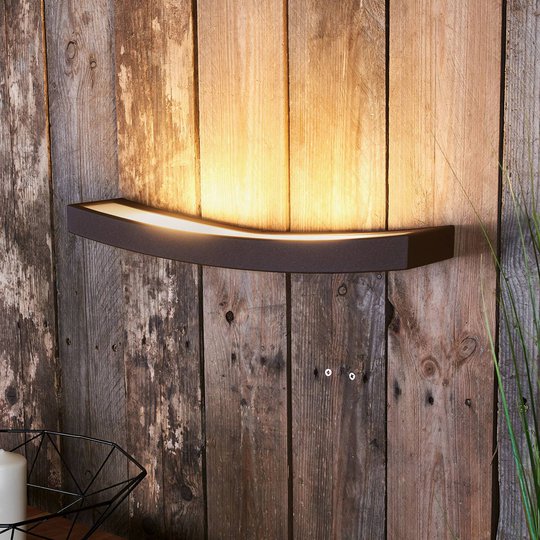 LED-vägglampa Dolce i rost-look, bredd 50 cm