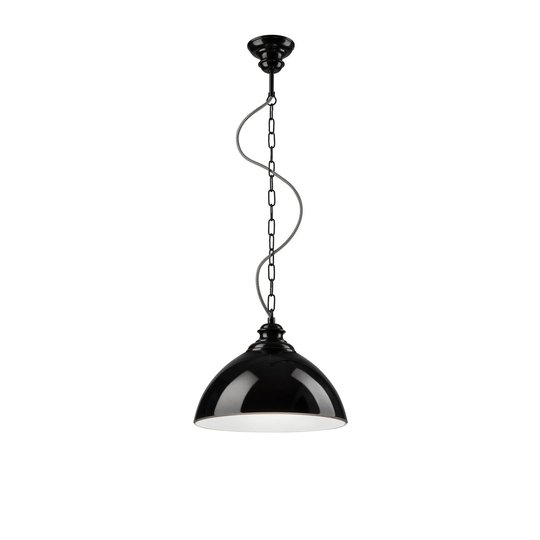 Hänglampa Vagen med glasskärm, svart