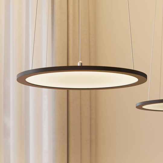 Prios Palino LED-hänglampa, 40 cm, i svart