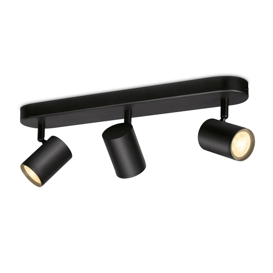 WiZ Imageo LED-spot 3 lampor 2 700-6 500 K, svart