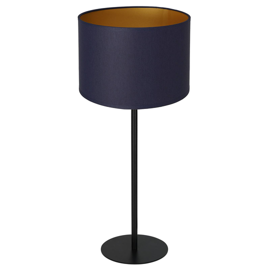 Bordslampa Soho, cylindrisk höjd 56cm blå/guld
