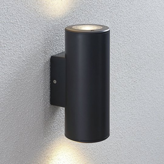 Utomhusvägglampa Nati, IP54, GU10, rund