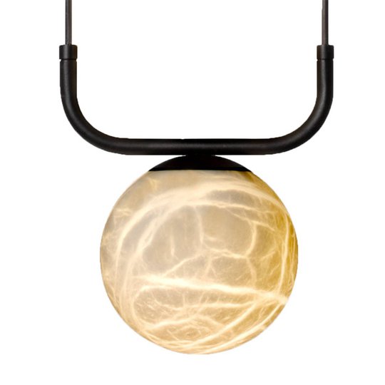 LED-hänglampa Tribeca med alabaster 1 lampa