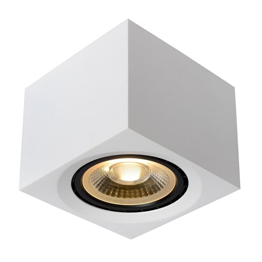 LED-takspotlight Fadler kantig vit