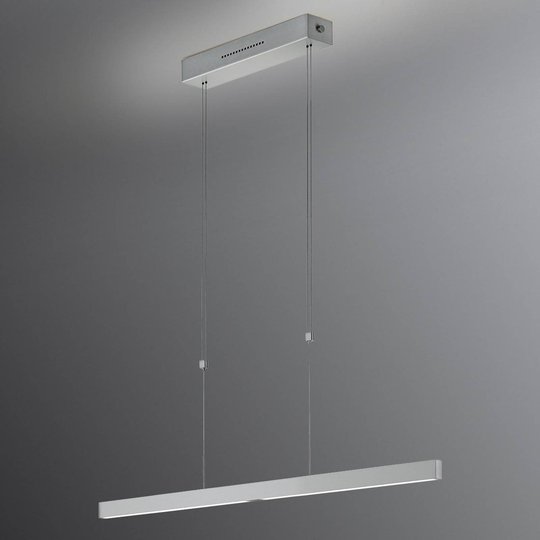 LED-hänglampa Pia gestsensor matt nickel 68 cm