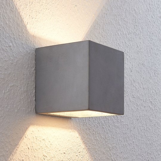 LED-vägglampa Keir i betong