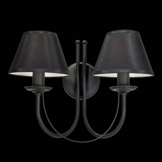 Vägglampa Bona, 2 lampor, svart