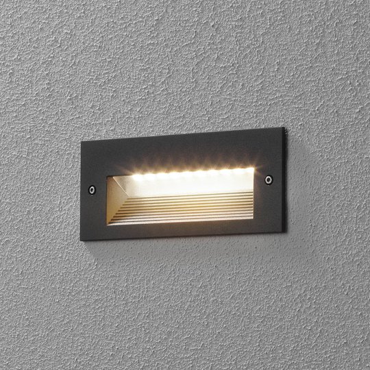 BEGA 33053 LED-vägginbyggnad 3 000 K grafit 17 cm