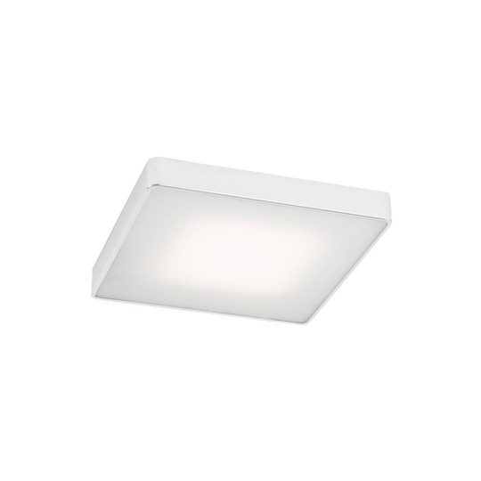 Taklampa Oro av stål och glas, vit, 25 cm