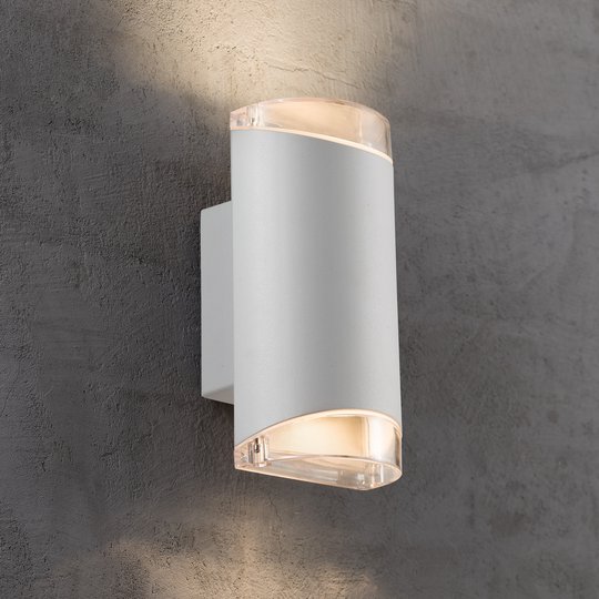 Utomhusvägglampa Arn 2 lampor, vit