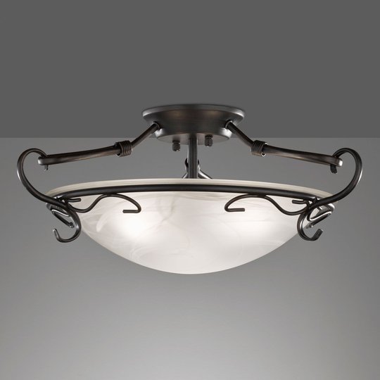 Taklampa VENTURI, rostfärgad antik, höjd 22 cm