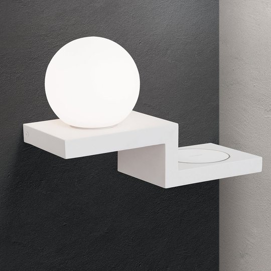 LED-vägglampa Snowball med trådlös laddare