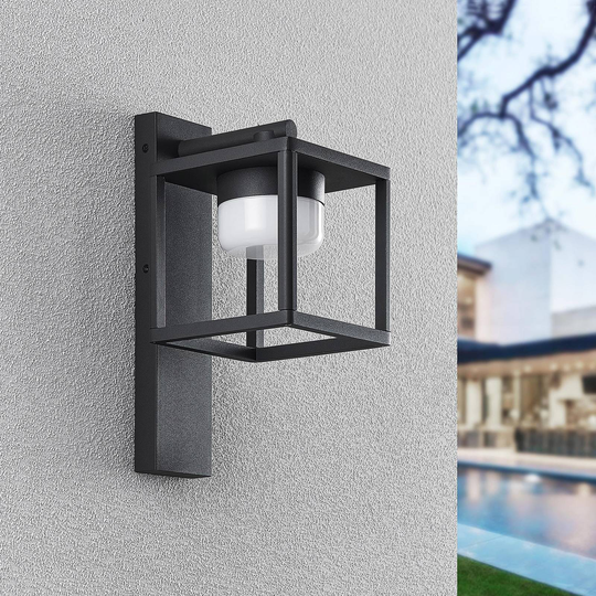 Lucande Timio utomhusvägglampa, downlight