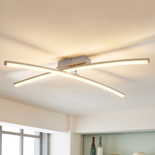Laurenzia - LED-taklampa i krom, dimbar