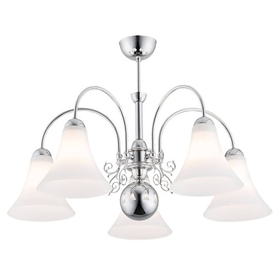 Taklampa Albena, 5 lampor, krom