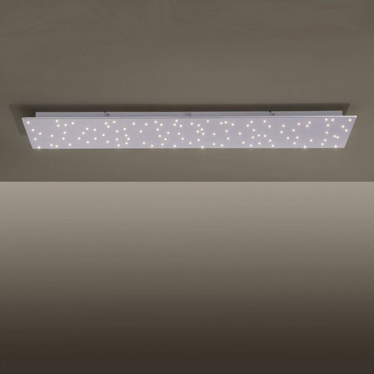LED-taklampa Sparkle, justerbar vitfärg, 100x25cm