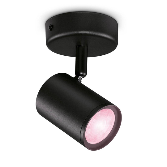 WiZ Imageo LED-spot 1 lampa RGB, svart