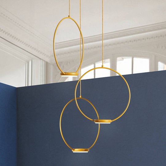 Gyllene LED-taklampa Odigiotto med 3 ljuskällor