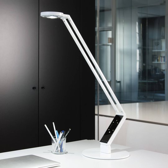 Luctra LED-bordslampa TableProRadial fot vit