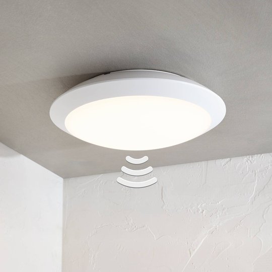 LED-utomhustaklampa Naira, vit, sensor